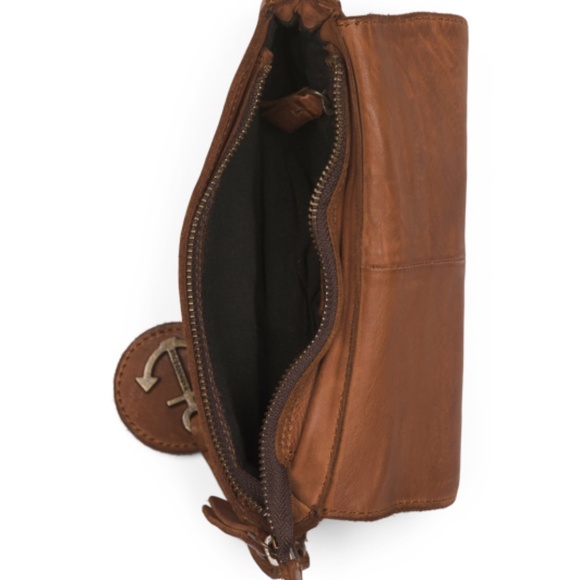 HARBOR 2ND Leather Moon Convertible Belt Bag Crossbody - Picture 3 of 4